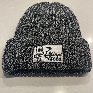 Minni’sota hat black white, so cool.  Not many have this unique hat! Fun.